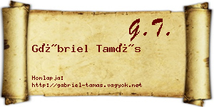 Gábriel Tamás névjegykártya